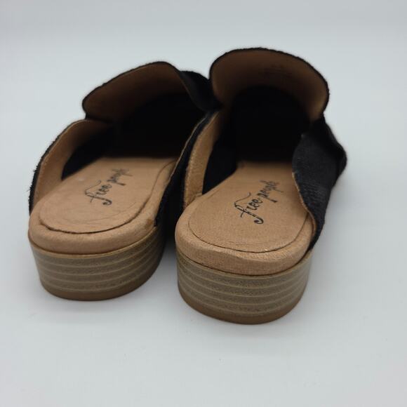 Free People At Ease Embossed Reptile Leather Loafers Size 9 39.5 New Mules - Picture 5 of 7